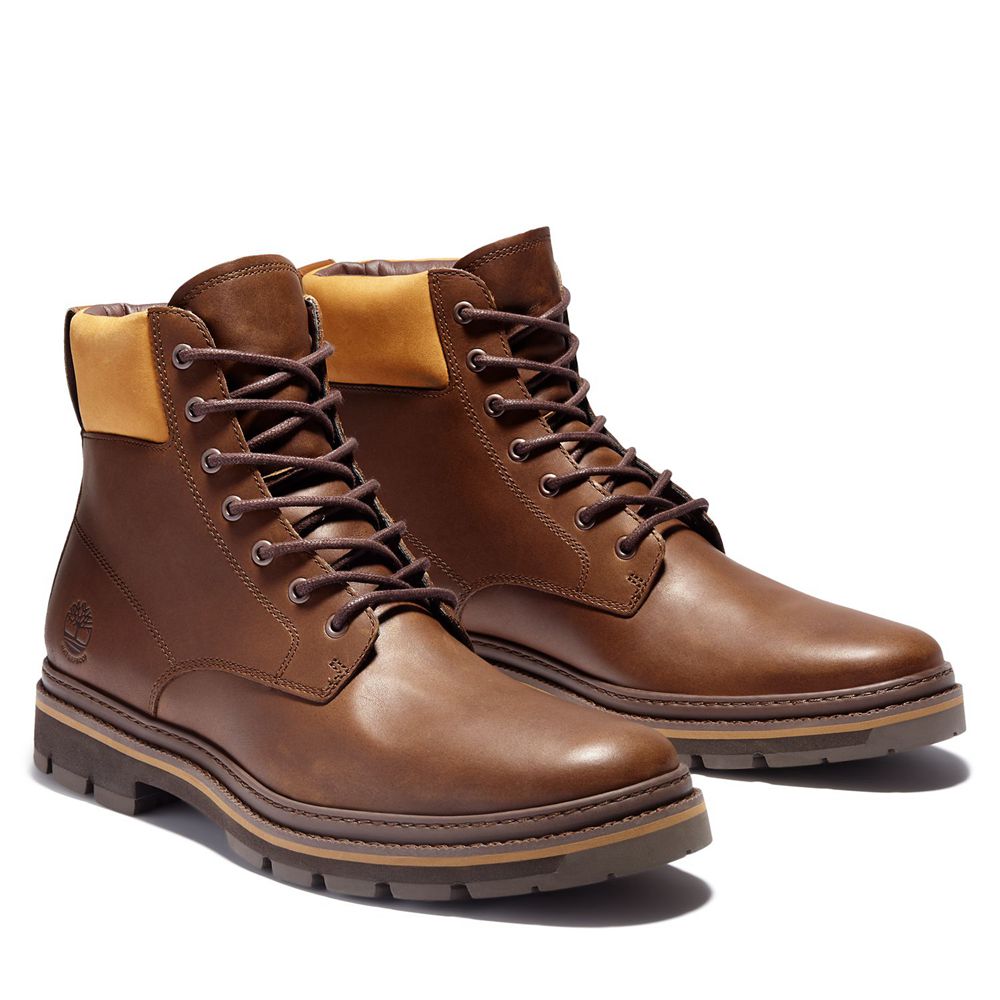 Botas de Nieve Timberland Hombre Port Union Waterproof Plain-Toe Marrones - Chile CWI-516394